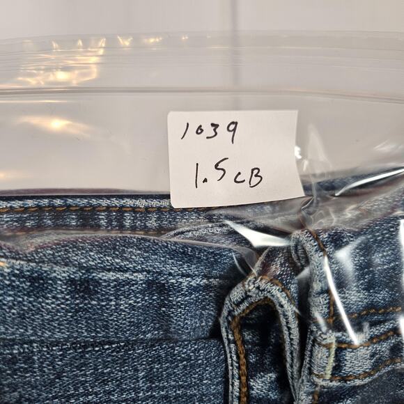 Levis 515 Capri Jeans Womens 12 32x22 Blue Cuffed Wide Leg Stretch Mid Rise - Picture 10 of 10